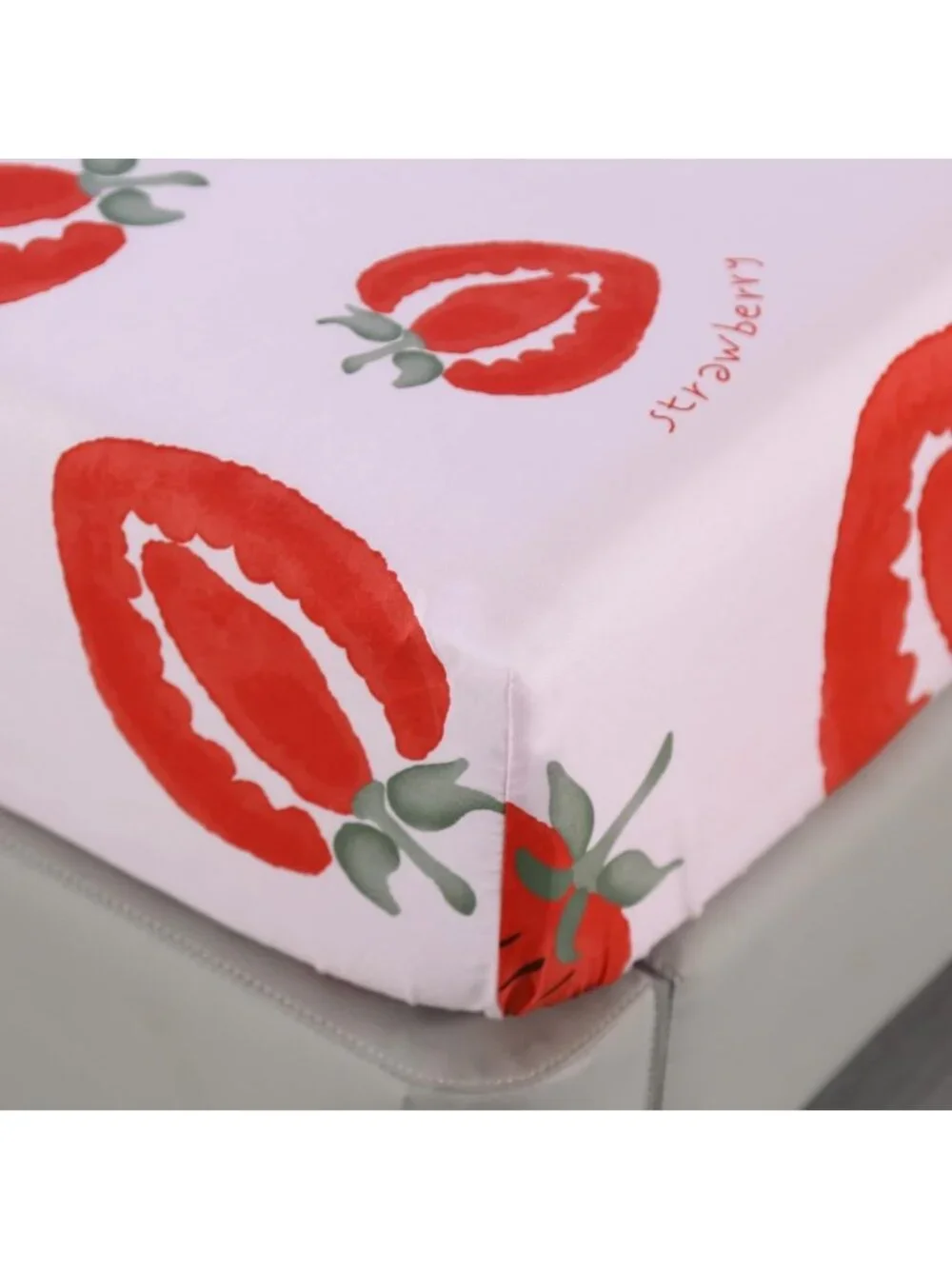 Cute Pink Strawberry Queen Sheet Set - Soft Microfiber Bedding for Kids & Teens